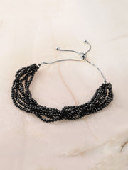 Multi Strand Black Spinel Bracelet