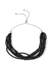 Multi Strand Black Spinel Bracelet