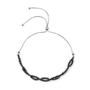 Black Spinel Bolo Bracelet