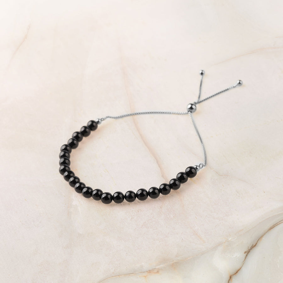 Black Spinel Beads Bracelet