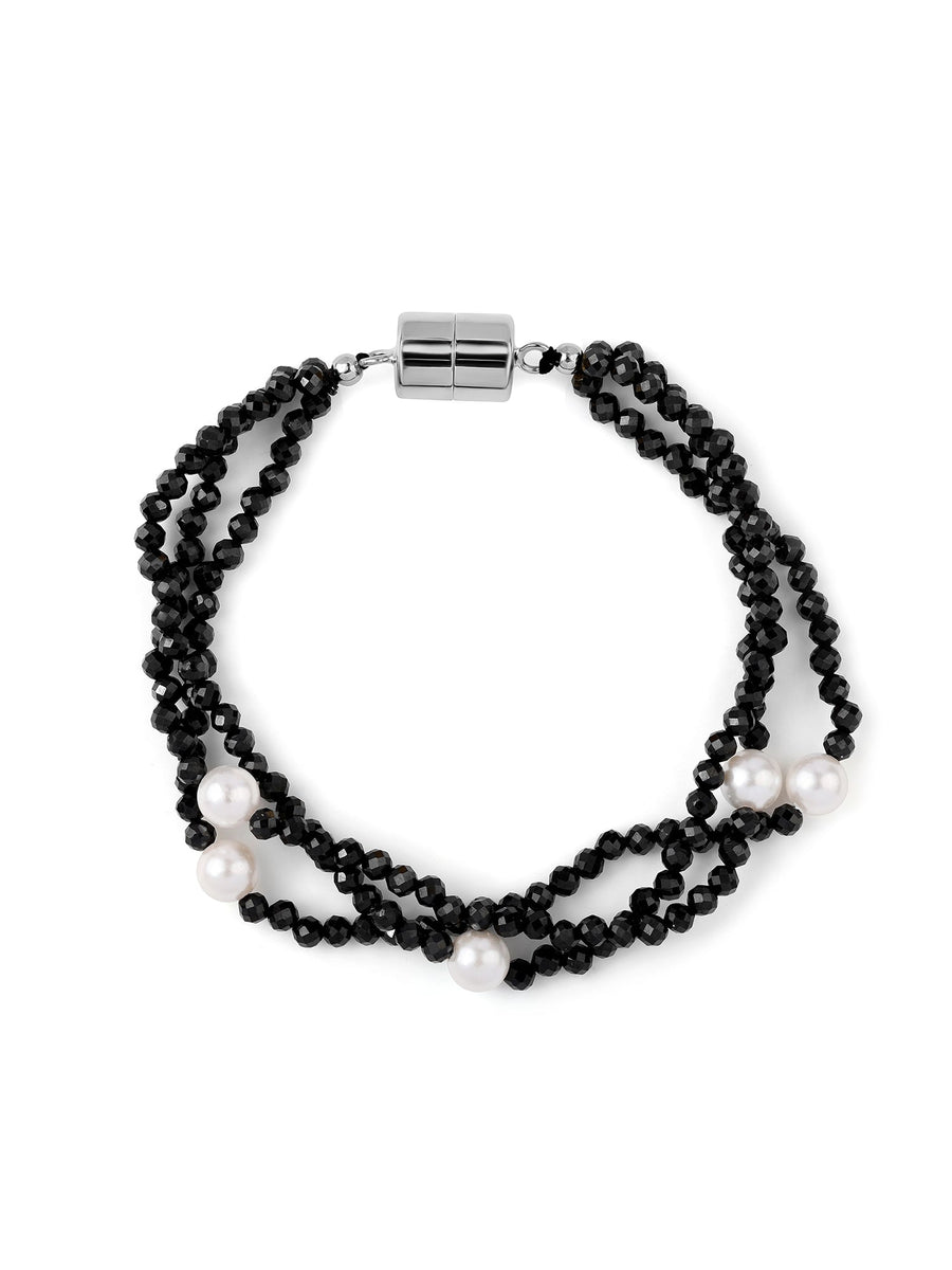 Yin & Yang Black Spinel Bracelet