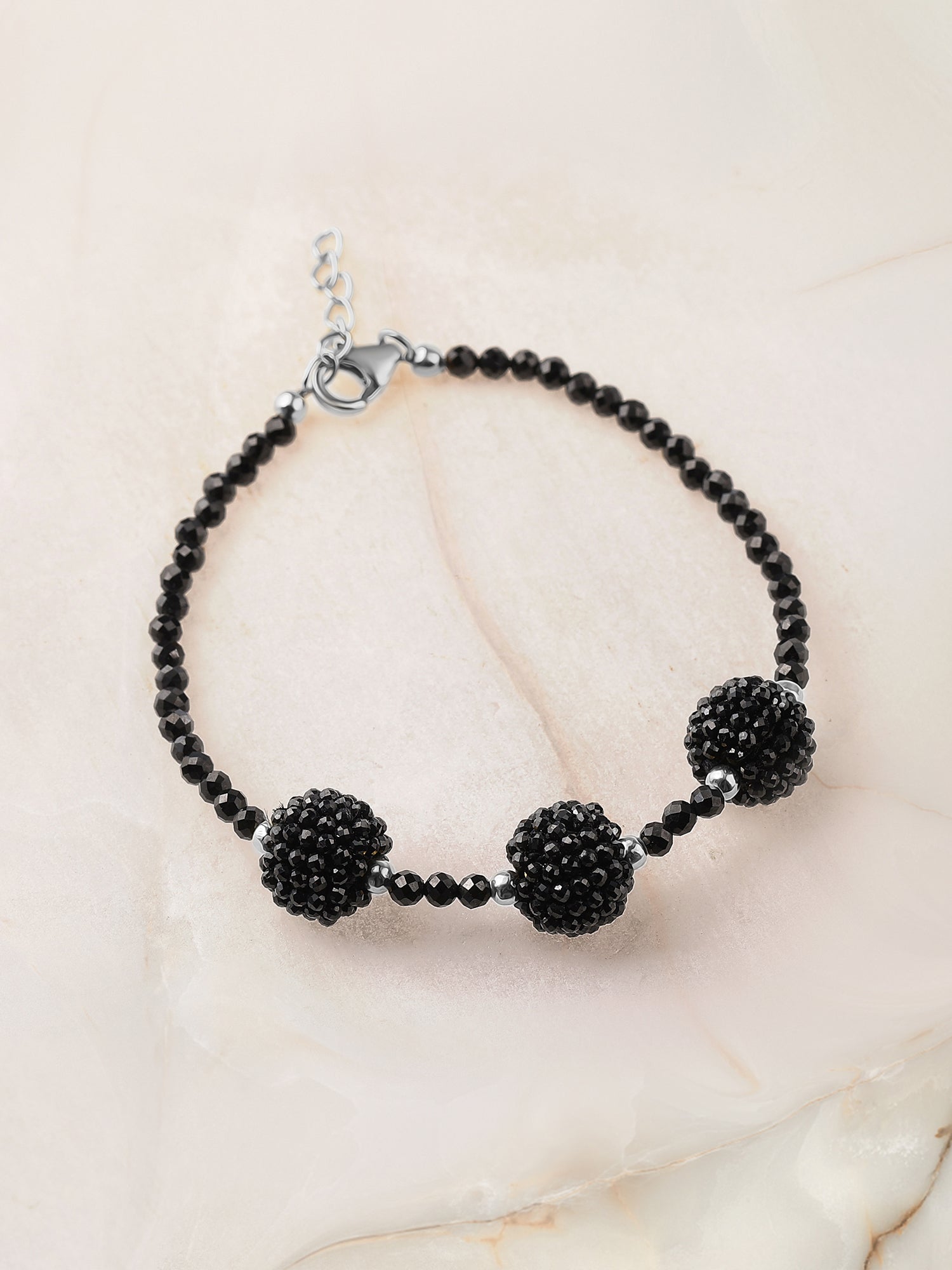 Black Spinel Statement Bracelet