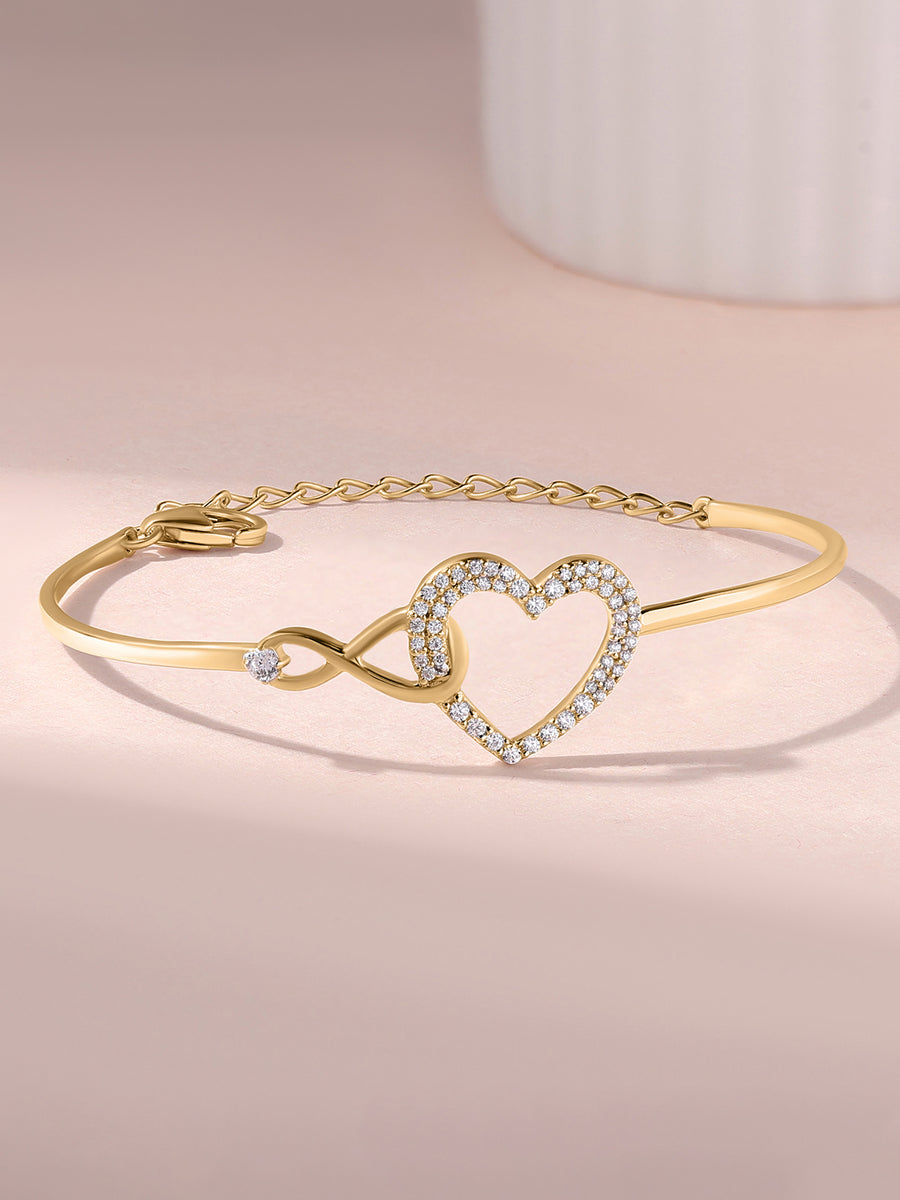 Infinite Love Gold Bangle For Women