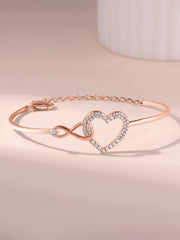 Infinite Love Rose Gold Bangle For Women