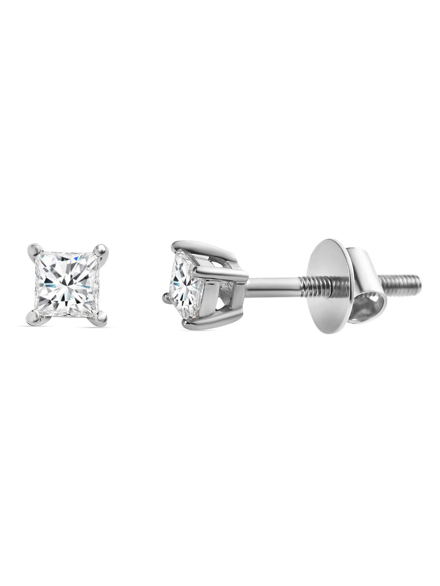 Lab Grown Diamond Solitaire Studs For Women
