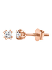 Lab Grown Diamond Daisy Solitaire Stud Earrings