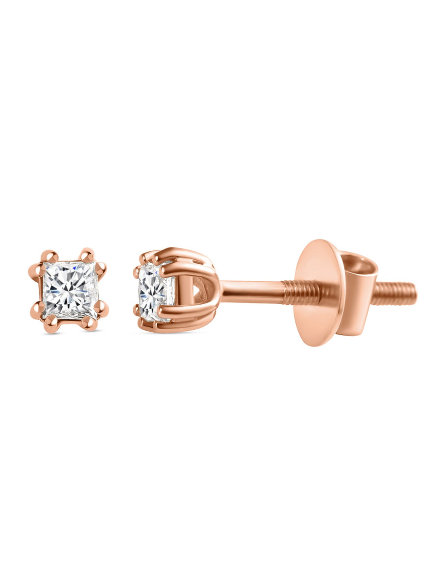 Lab Grown Diamond Daisy Solitaire Stud Earrings