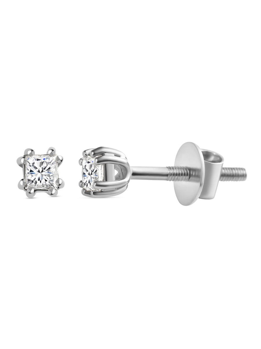 Lab Grown Diamond Daisy Solitaire Stud Earrings