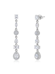 Glam Long Diamond Look Earrings