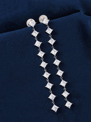 Starry Night American Diamond Dangle Earrings
