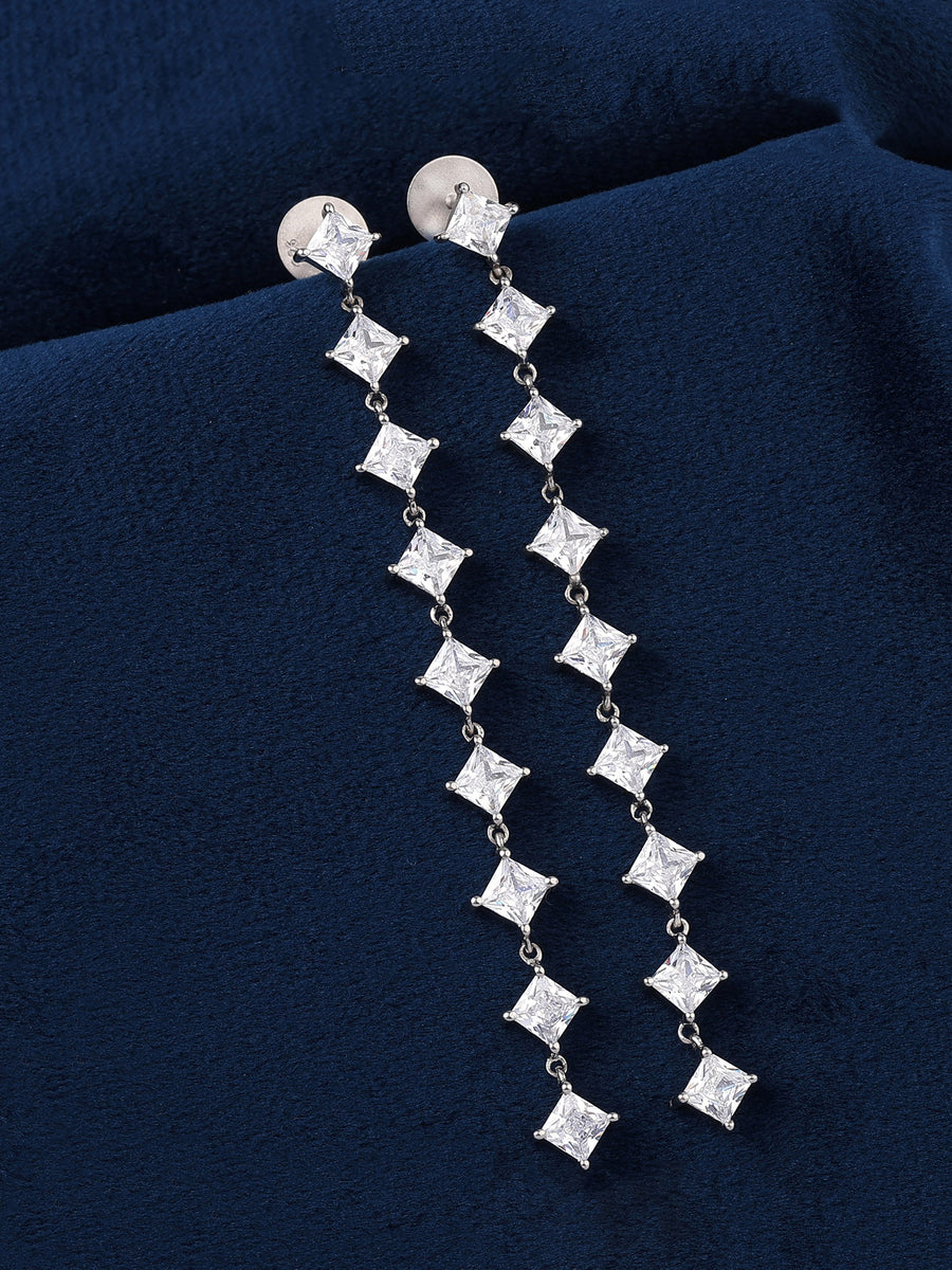 Starry Night American Diamond Dangle Earrings