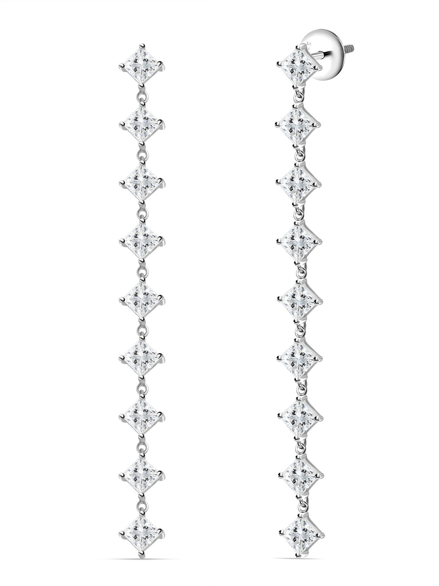 Starry Night American Diamond Dangle Earrings