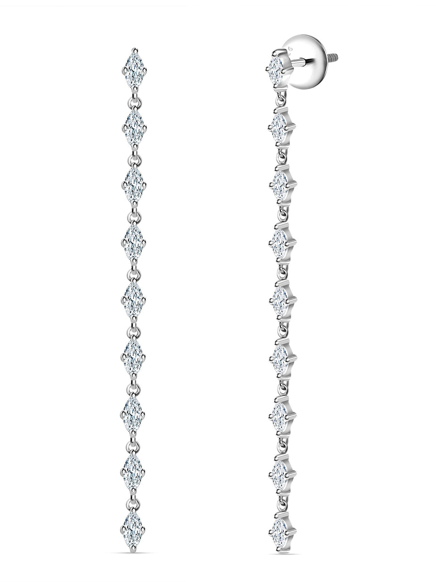 Day To Night Diamond Look Dangle Earrings