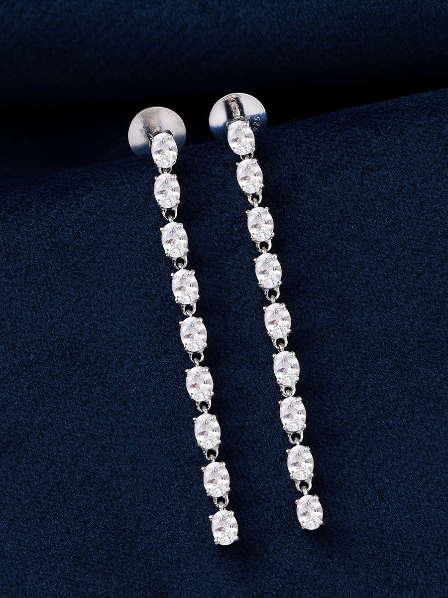 Classy Diamond Look Dangle Earrings for Women