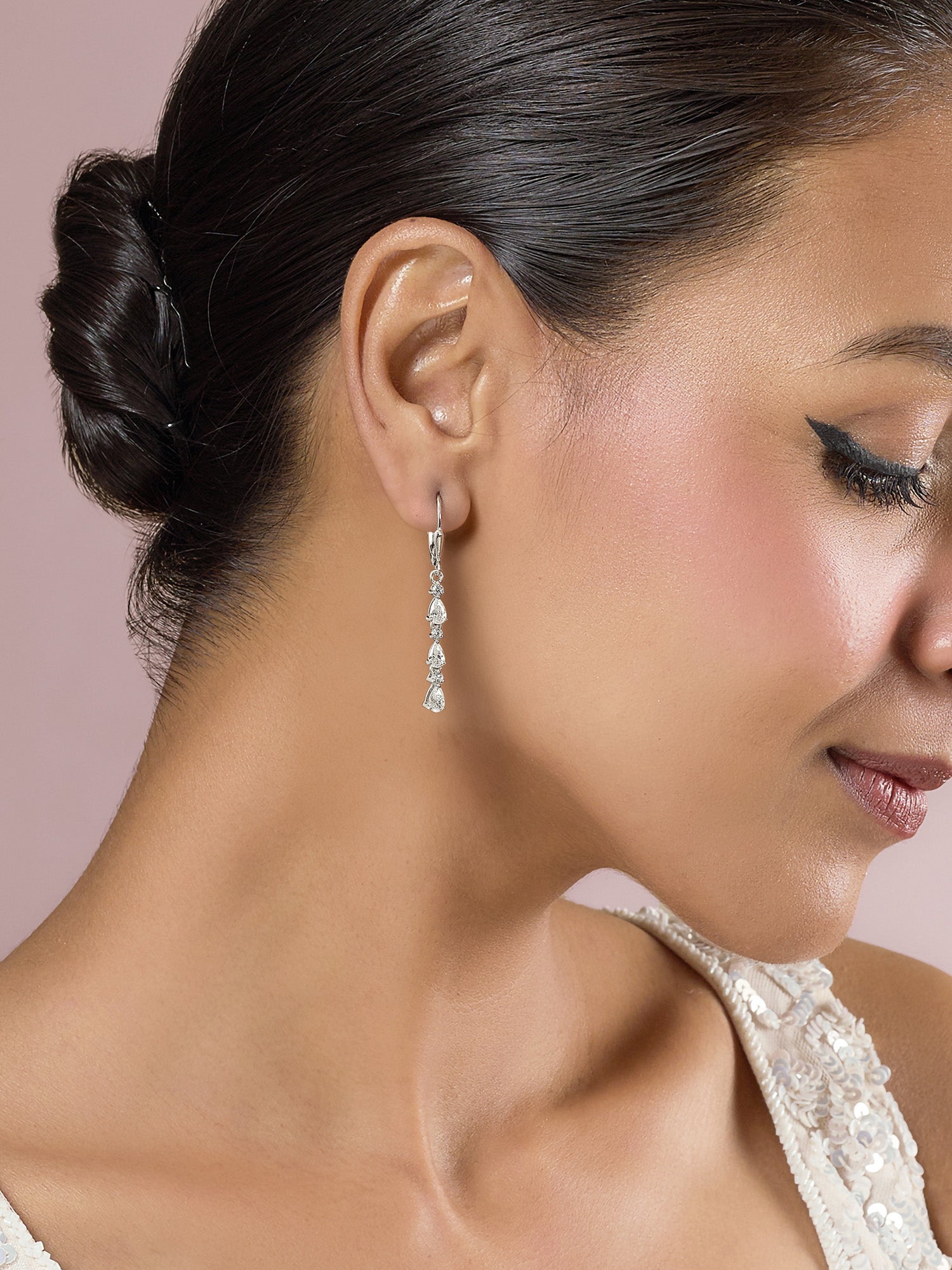 Diamond Look Dangler Earrings For Women