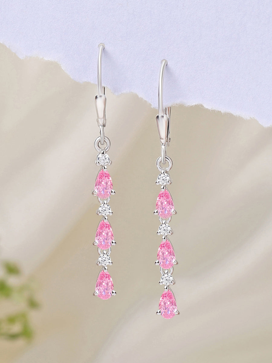 Linear Pink Earrings For Women