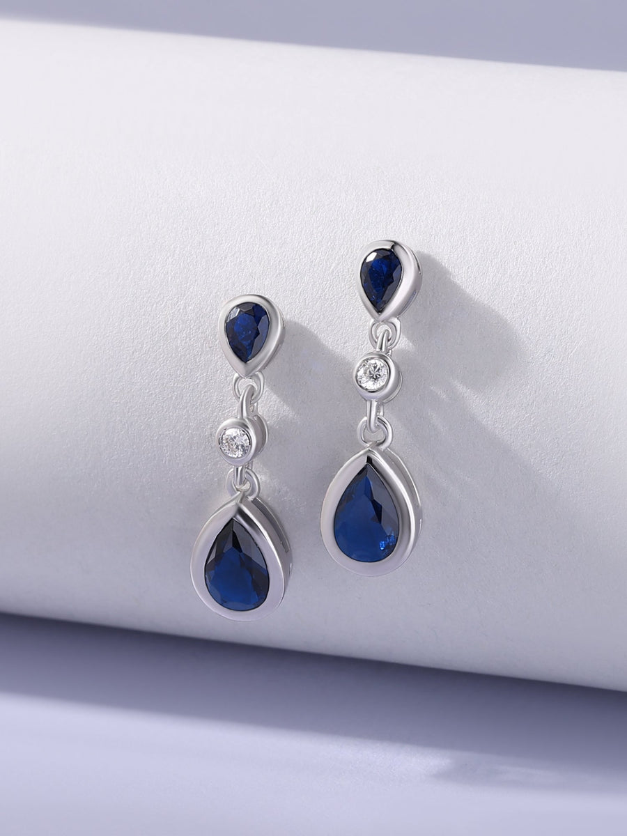 Sapphire Drop Earrings
