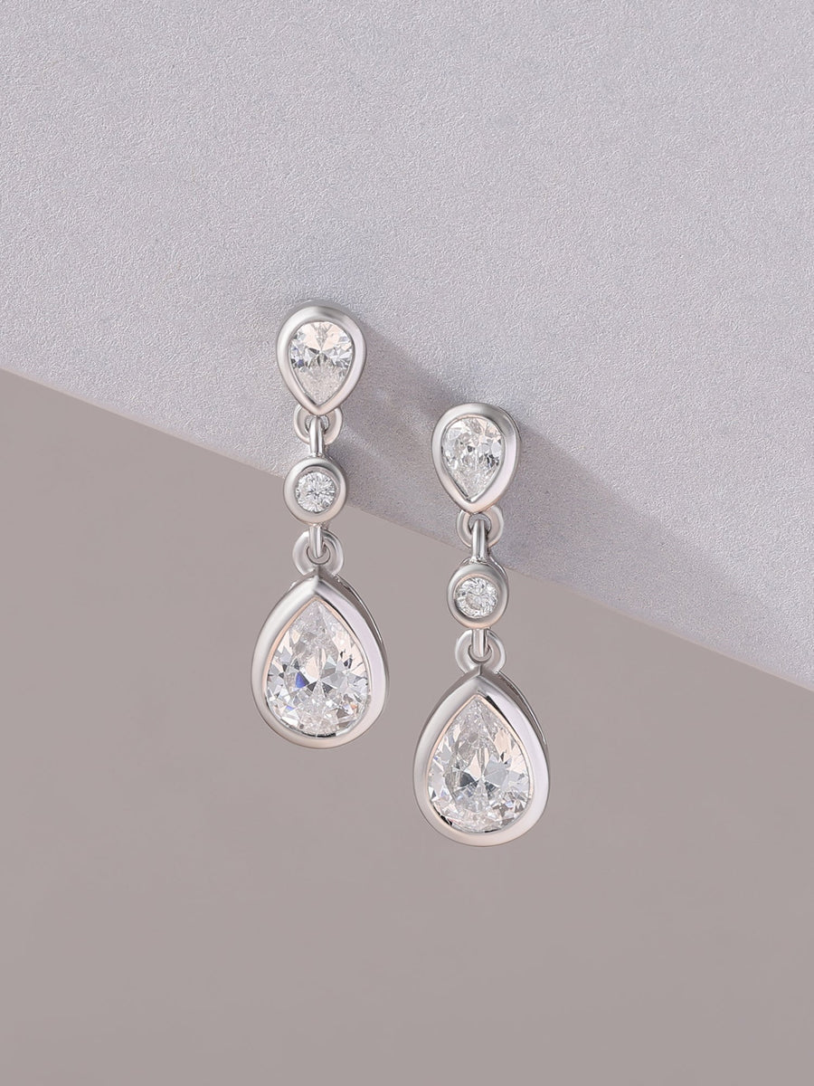 Diamond Look Drop Earrings