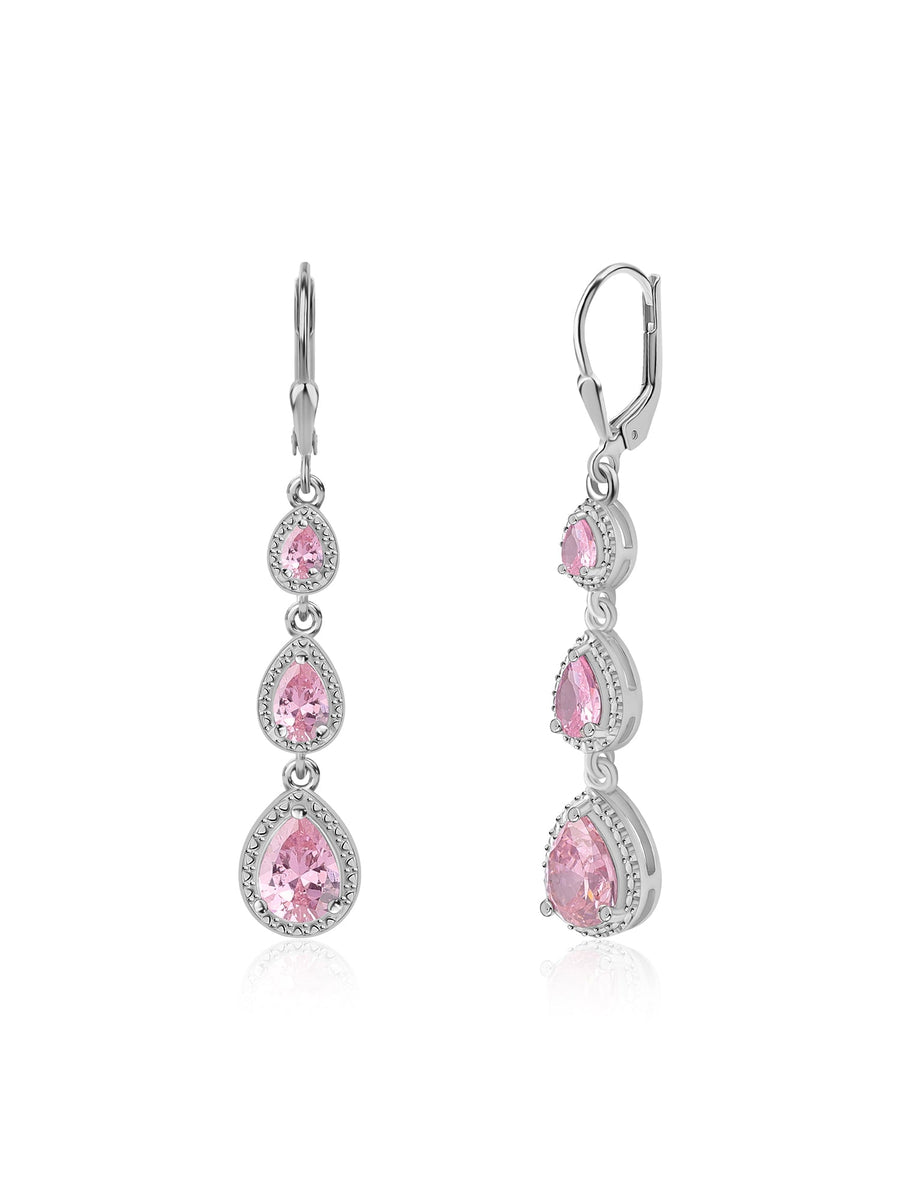 Pretty In Pink Long Earrings For Women