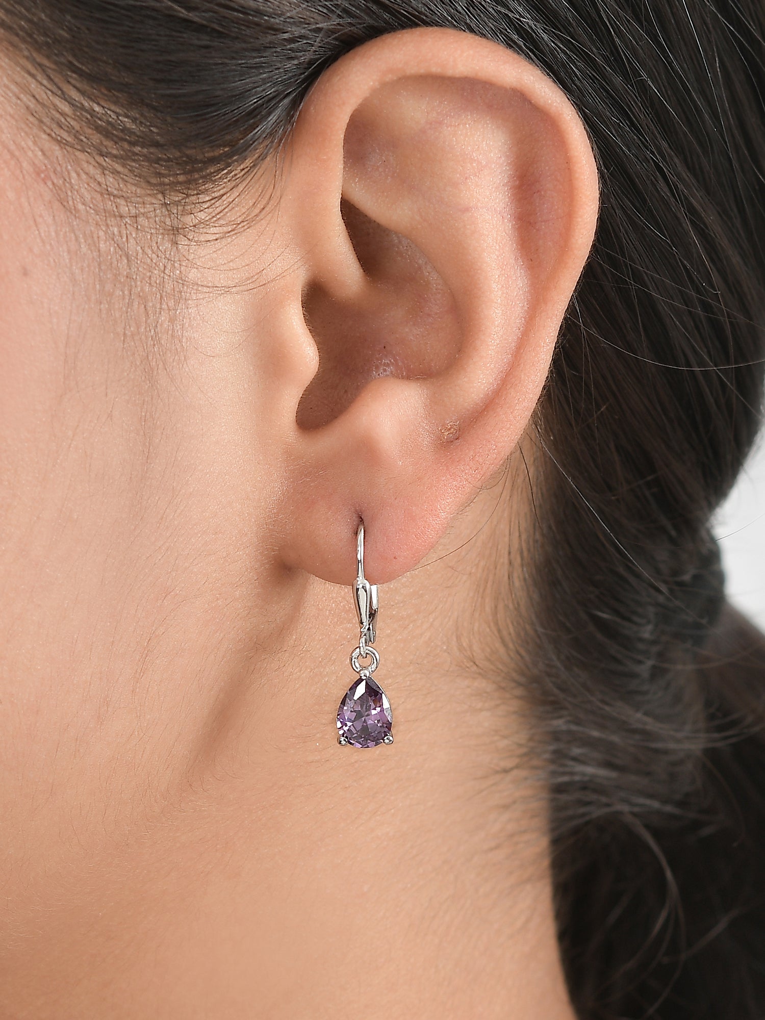 Amethyst Drop Earring For Women