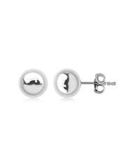 5 MM Silver Ball Stud Earrings-1