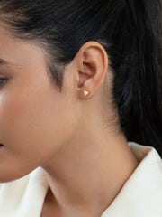 Lab Grown 0.50 Carat Heart Diamond Stud Earrings