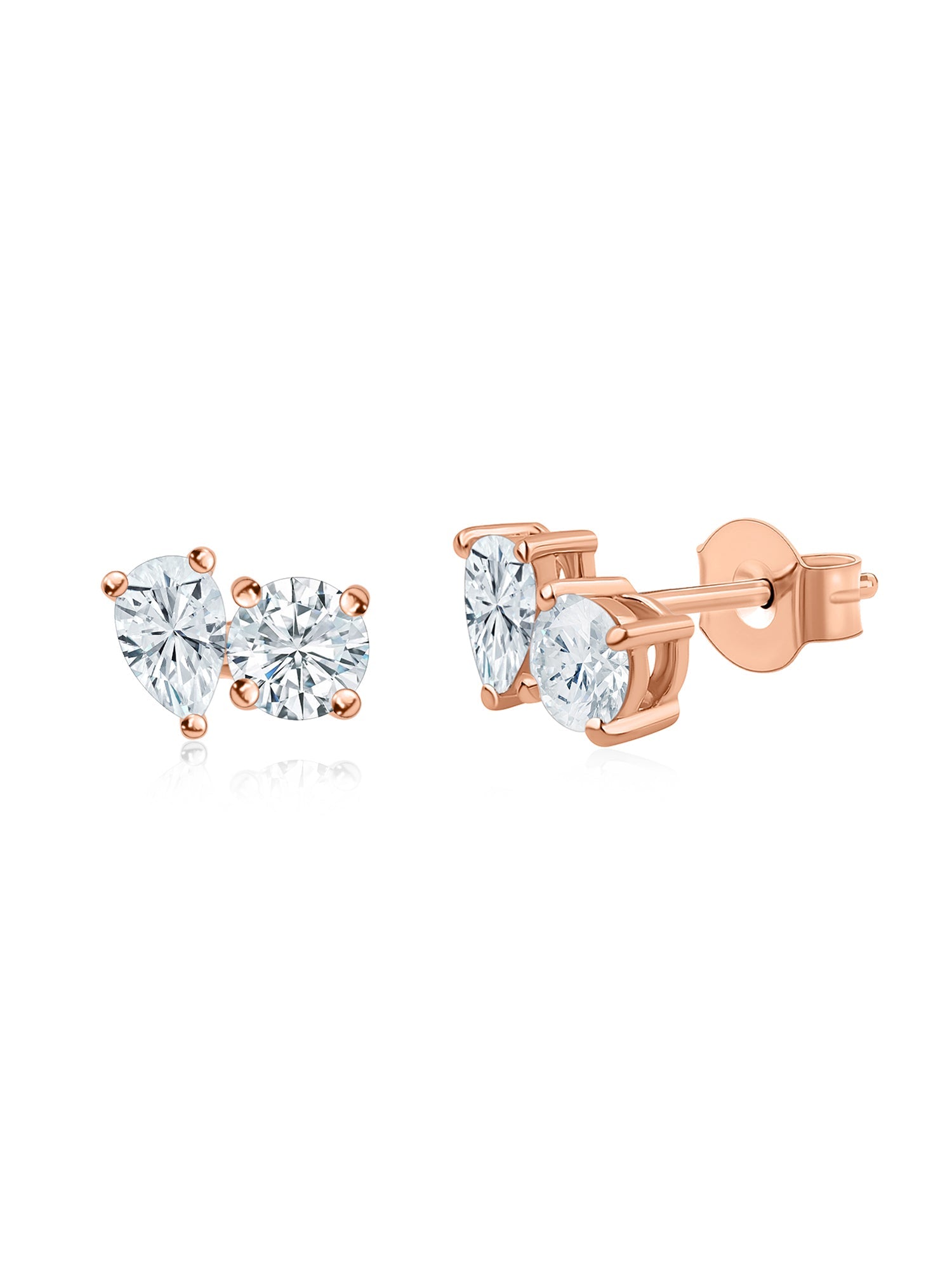 Lab Grown Diamond Toi Et Moi Stud Earrings