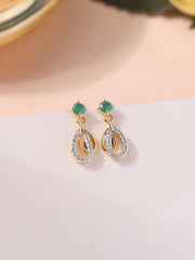 Ornate Emerald Drop Earrings