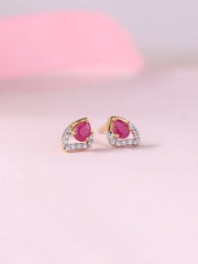 Natural Ruby Peary Earrings