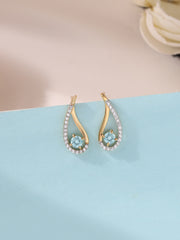 Pear-fect Twisted Aquamarine Gold Earrings