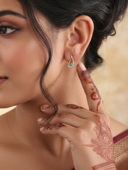 Green Emerald Precious Earrings