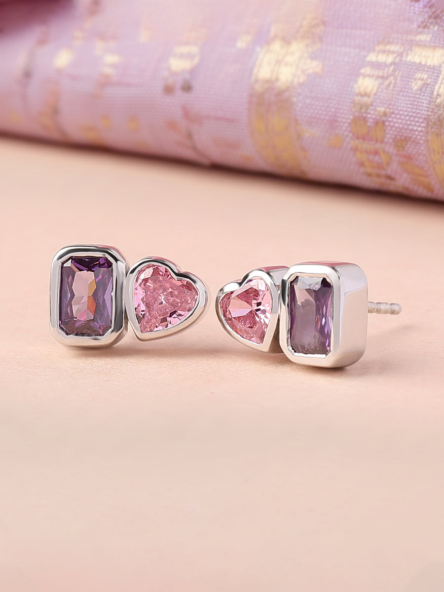 Toi Et Moi Dual Solitaire Studs