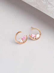 Crescent Moon Stud Earrings