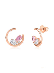 Crescent Moon Stud Earrings