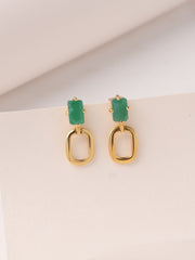 Natural Emerald Drop Earrings