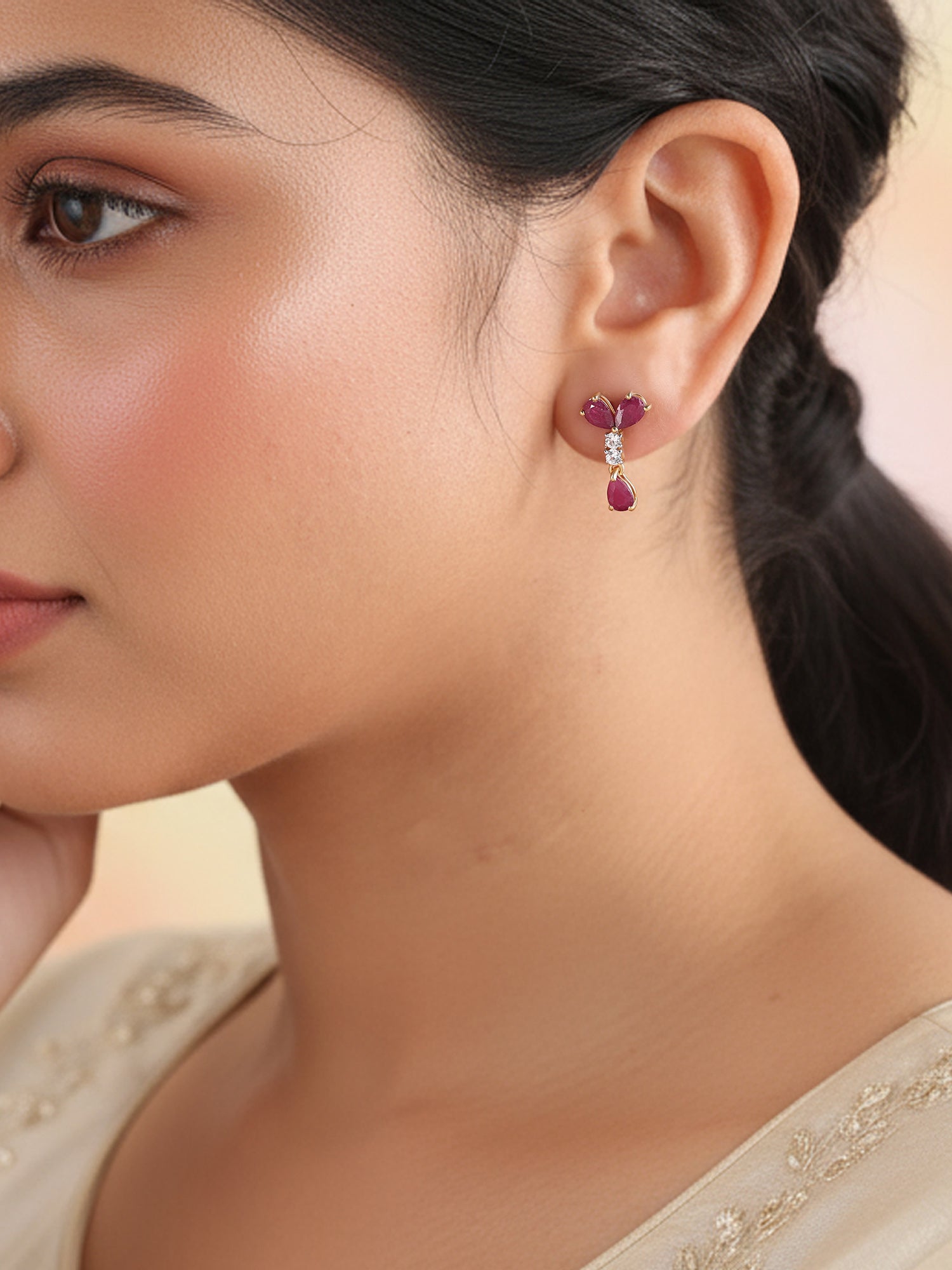 Red Hot Ruby Earrings