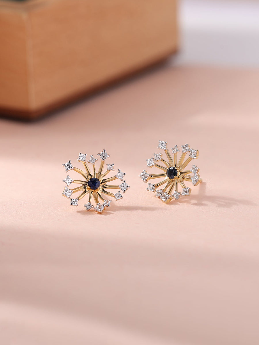 Blue Sapphire Sparkle Earrings