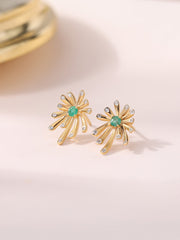 Natural Emerald Sparkle Earrings