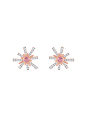 Rose Gold And Pink Sparkles Earrings