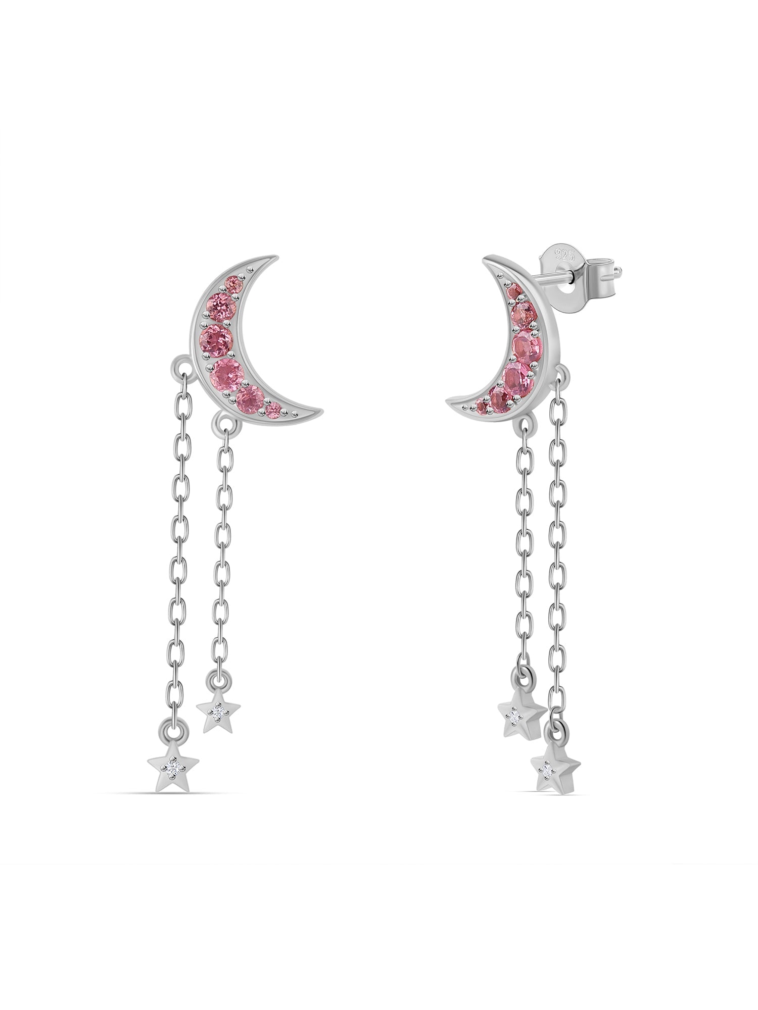 Moon And Star Dangle Earrings