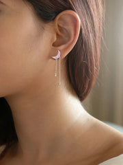 Moon And Star Dangle Earrings