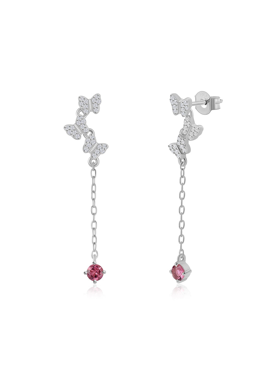 Sparkle Butterfly Dangle Earrings For Women