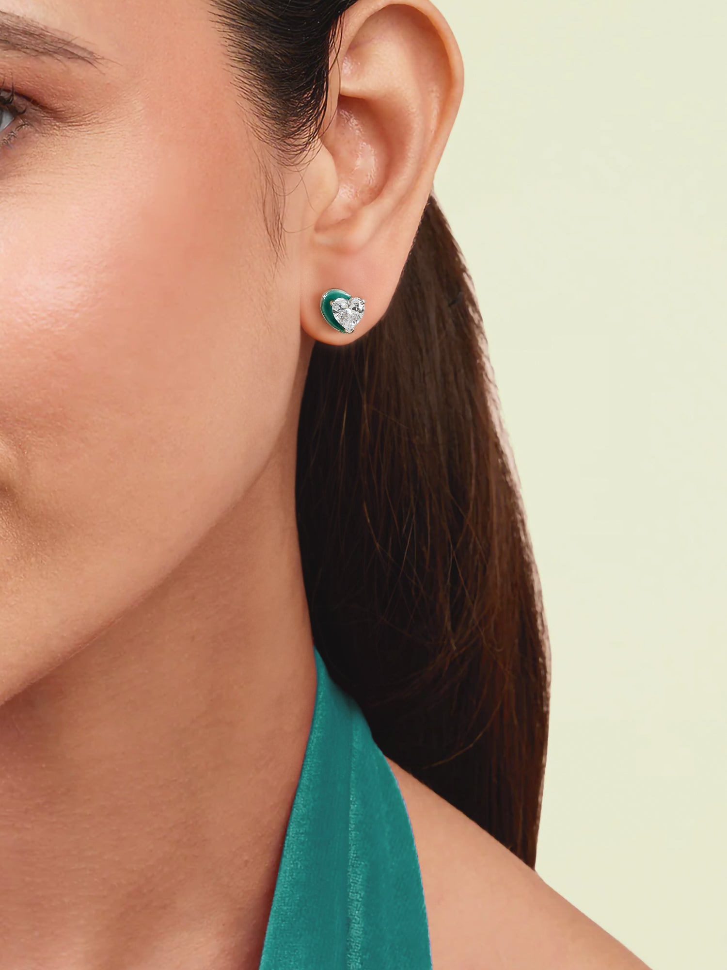 Heart Of Green Earrings for women
