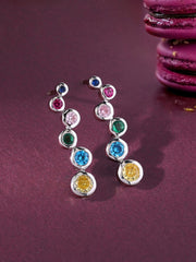 Multi Diamond Look Earrings For Women