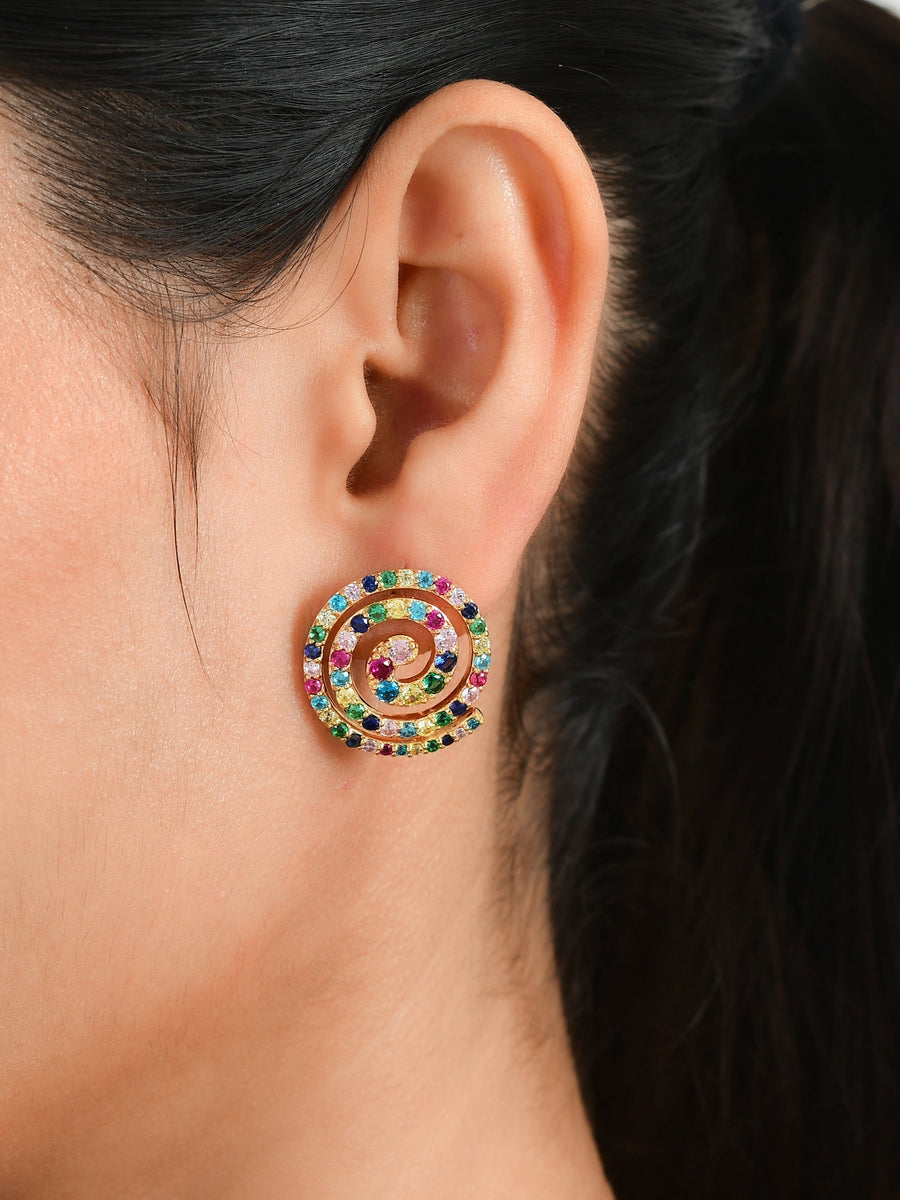 Pops Color Of Life  Gold Earrings For Women