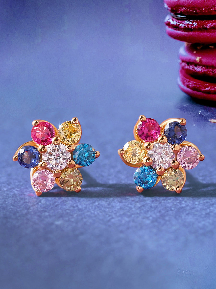 Color Pops Gold Earrings For Women