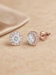 Classic 1 Carat Round Lab Grown Diamond Studs
