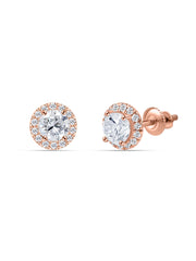 Classic 1 Carat Round Lab Grown Diamond Studs