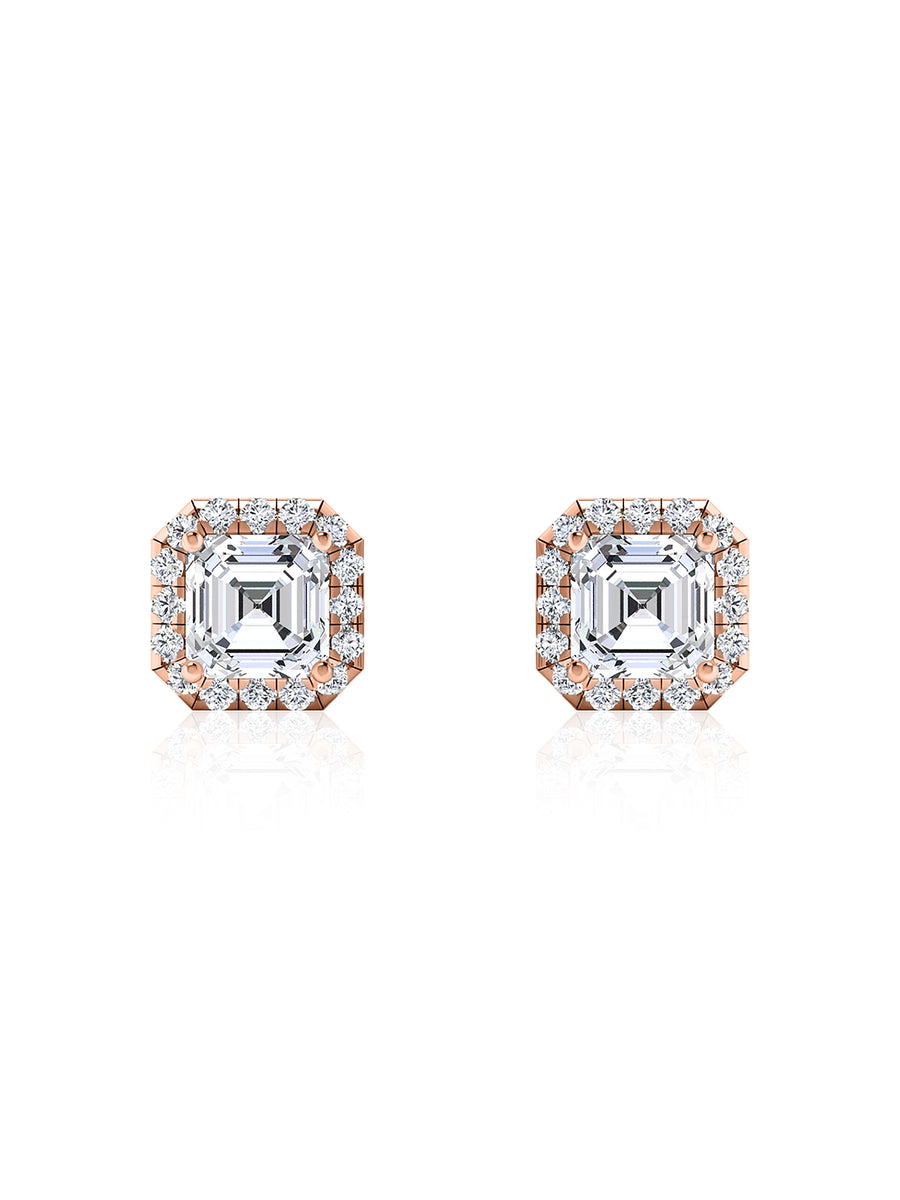 1.5 Carat Asscher Stud Earrings