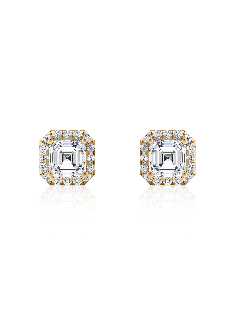 1.5 Carat Asscher Stud Earrings